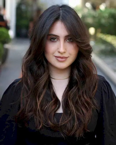 Stunning Chocolate Balayage for Heart Shaped Faces