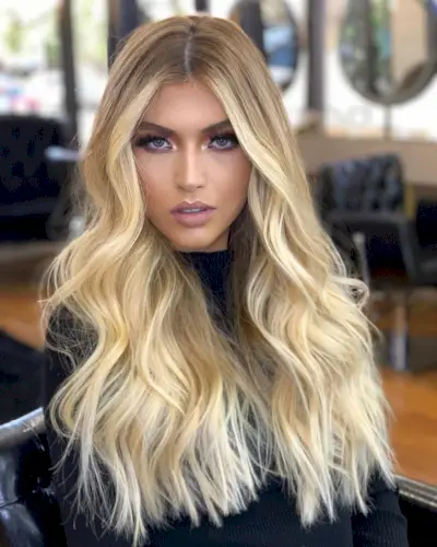 Gorgeous Long Hair with a Center Part and a Heart Face Shape