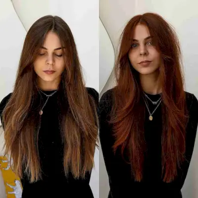 Stylish Face-Framing Layers for a Heart Face Shape