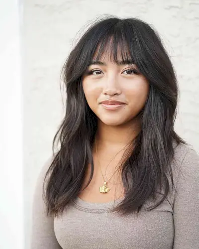 Korean-Inspired Soft Bangs for Heart Faces