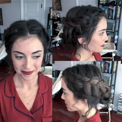 Softly Braided Boho Updo