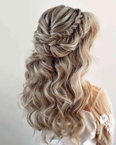 Gorgeous boho with small braids
