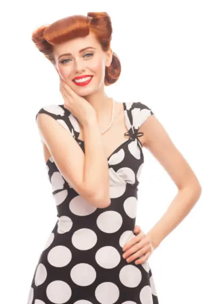 Vintage Rolled Pin Up Hairstyle Updo