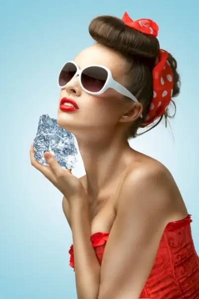 Cute Vintage Updo with Scarf