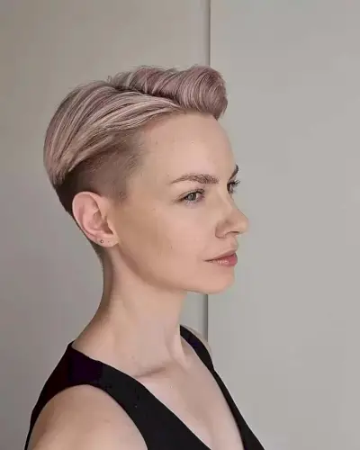 Short Androgynous Cut, Flattering for Square Faces