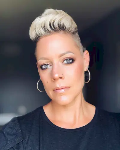 Bold Quiff androgynous haircut for women