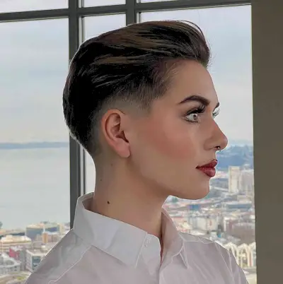 androgynous haircut for long hair