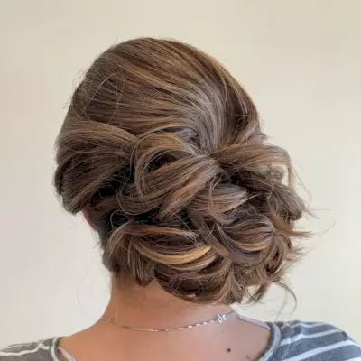 Beautiful Loose side bun hairstyle