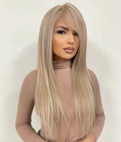 Chic Side-Swept Hairstyle for Straight Hair