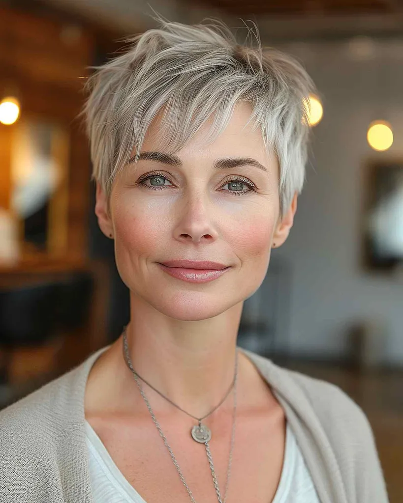 Pixie corto a strati con finitura testurizzata' title=