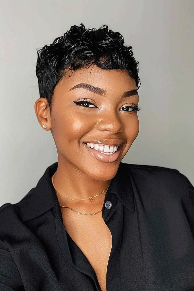 Croială pixie, inspirată de Toni Braxton, cu straturi texturate' title=
