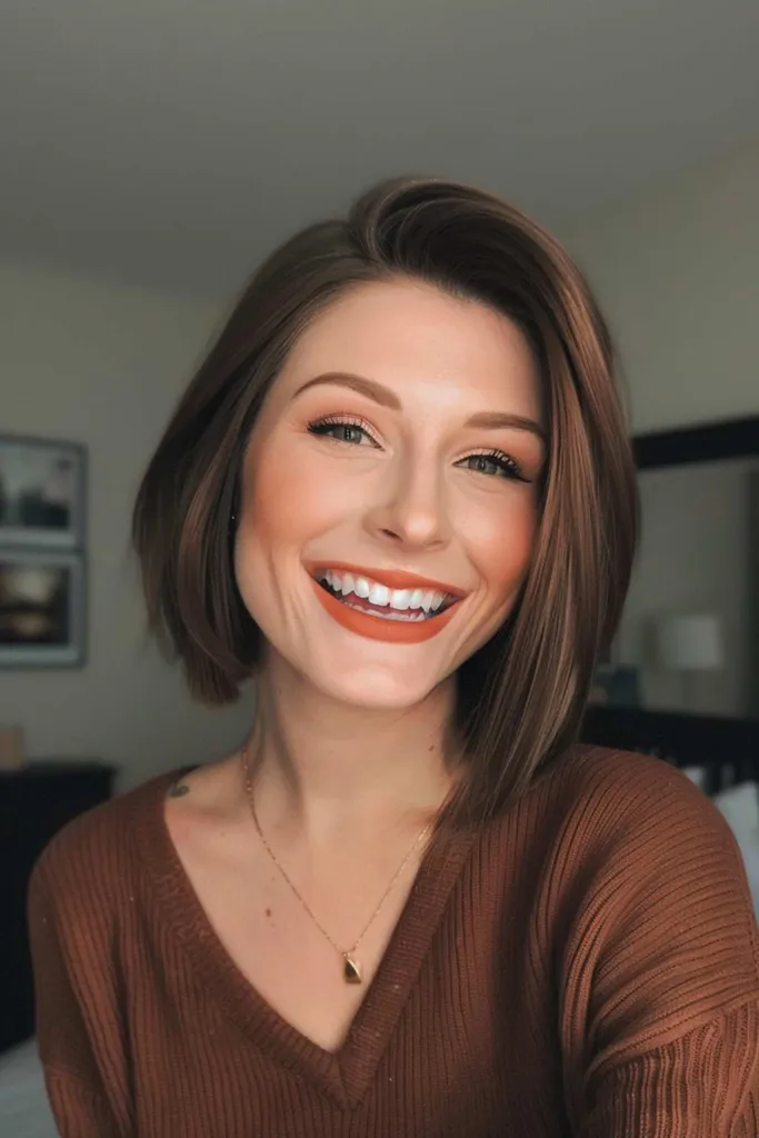 Bob clasic pentru păr fin, cu partea laterală adâncă' title=