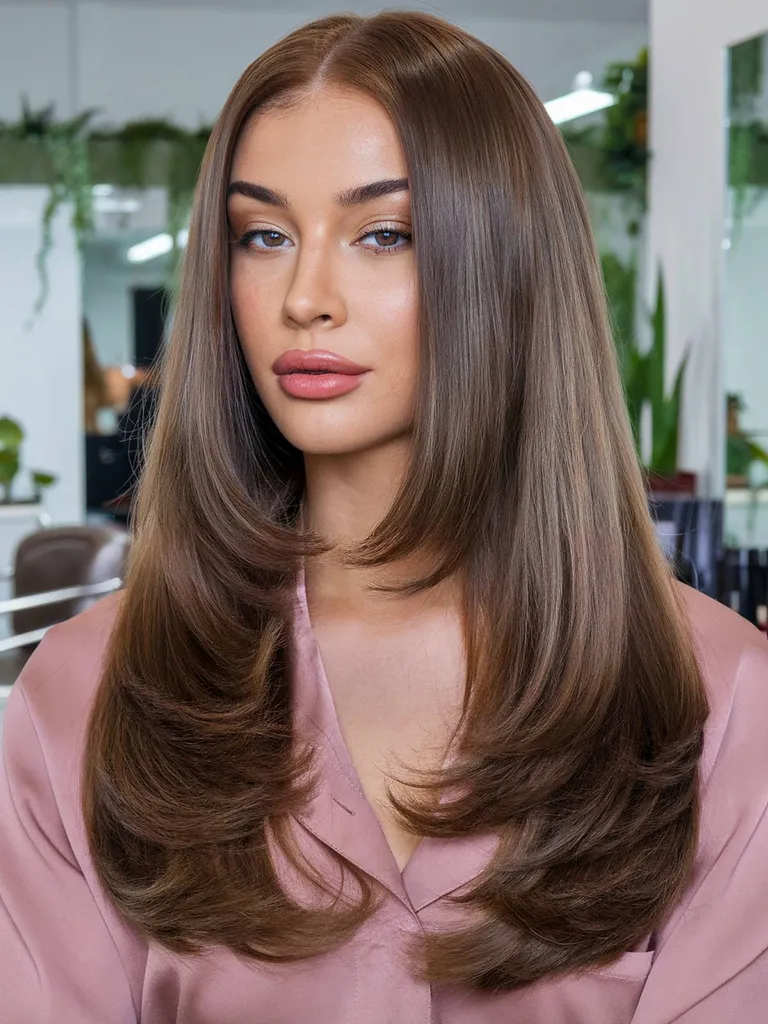 Söt lång frisyr för tjockt hår' title=