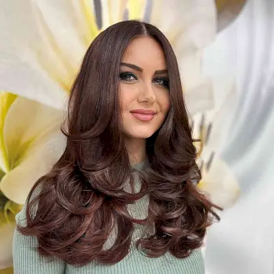 Crimson Layers Type of Haircut