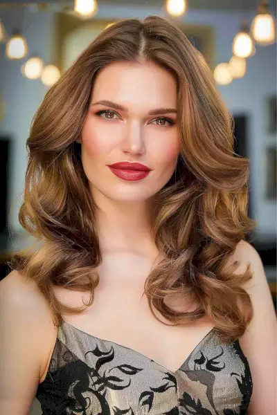Glamorous Hairstyle with Smooth Waves