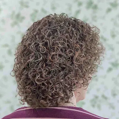 Messy Permed Spiral Curls for Short Hair