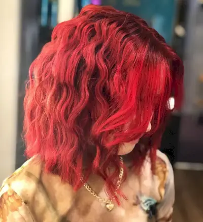 Vibrant Crimped Wavy Hair