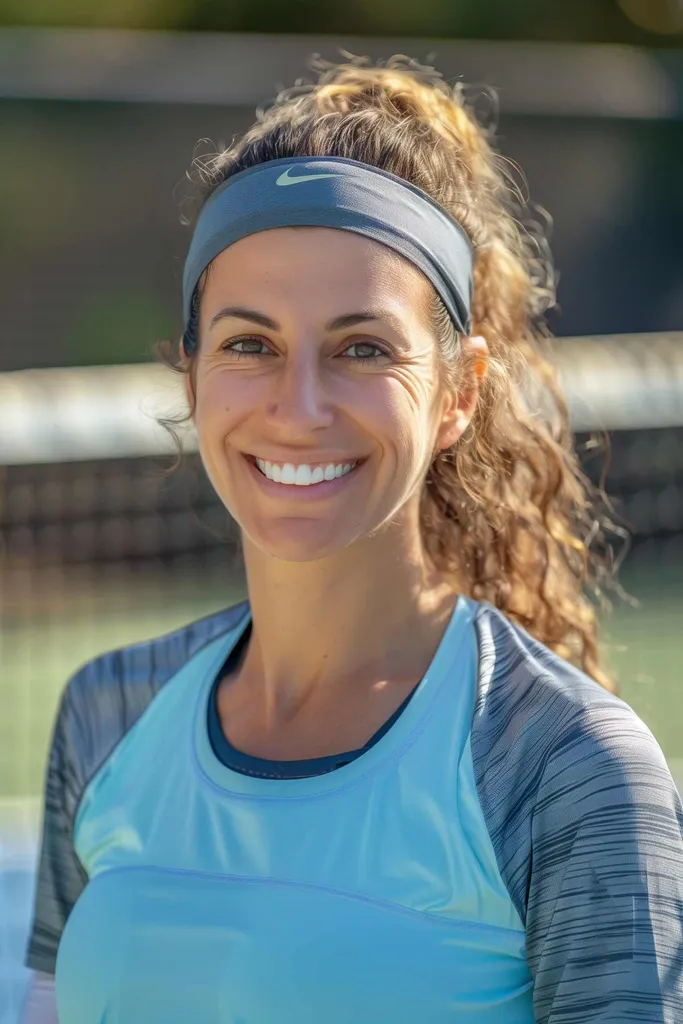 קוקו מתולתל גבוה עם סרט ללבישה אקטיבית' title=