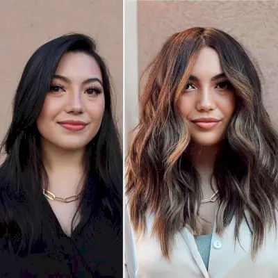 flirty and feminine center part