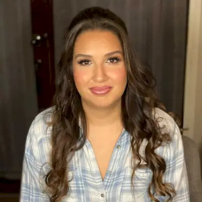 Half Up Half Down with a Mid Part