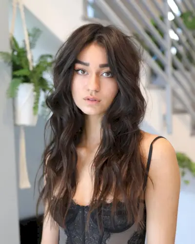 Modern Long Shag with a Mid Part