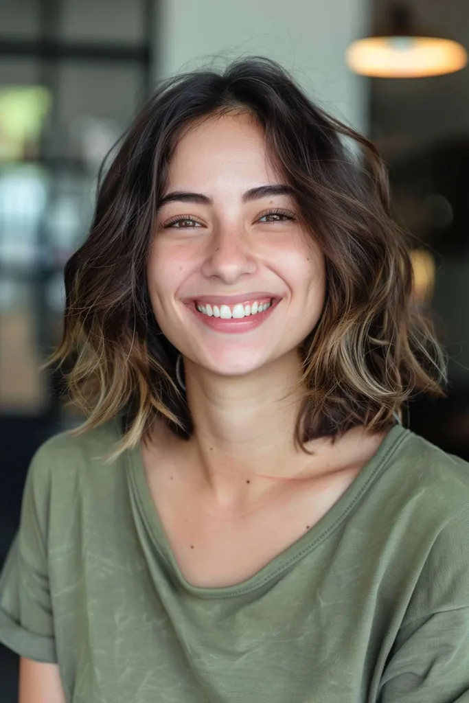 Sahag striženje z debelimi plastmi za srednje goste do debele lase, ki dodajo volumen in teksturo.' title=