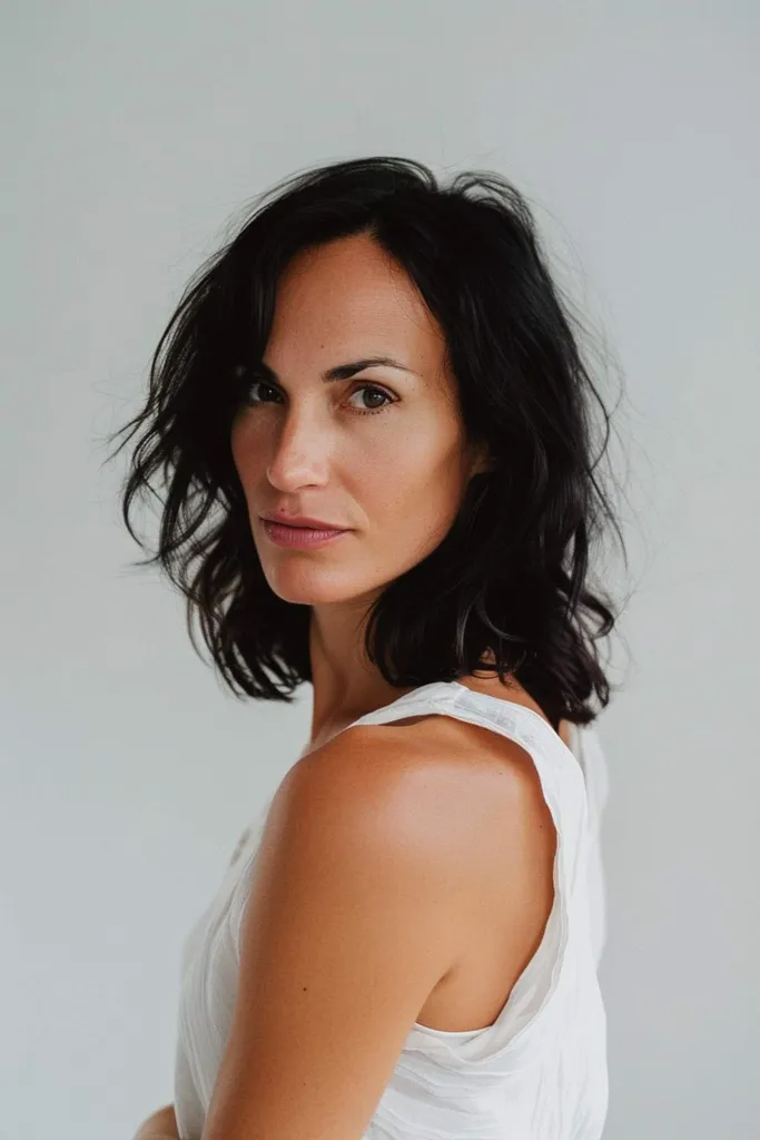 Teksturiran Sahag kroj s plastmi za svež moderen videz.' title=