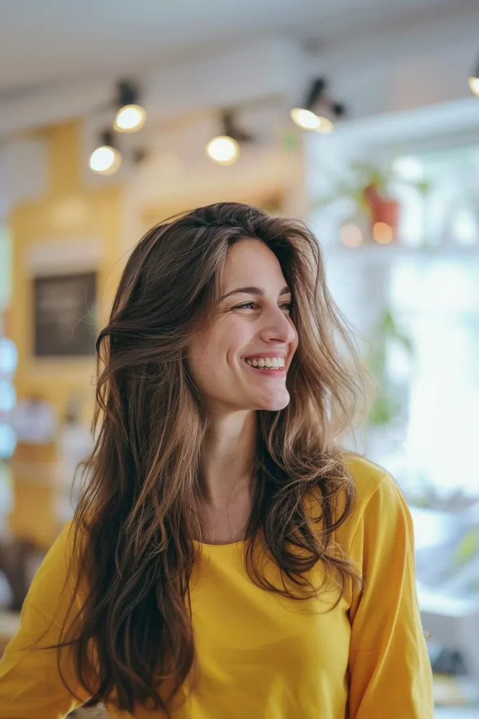 Undone Sahag kroj z ohlapnimi plastmi za ležeren sproščen videz.' title=