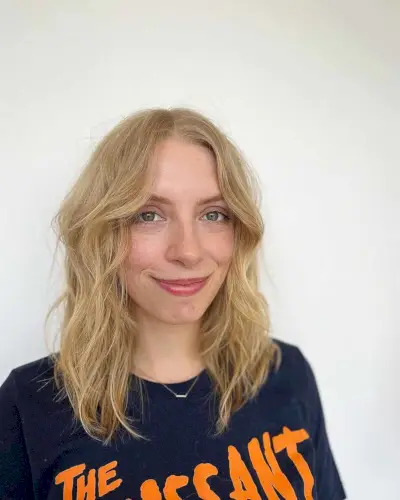 Wash-and-Go Tousled Layers on Mid-Length Hair