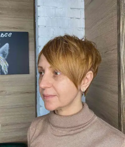 Wash-and-Go Elongated Pixie with Long Side Bangs