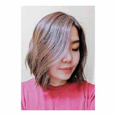 Wash-and-Go Angled Bob with a Side Part