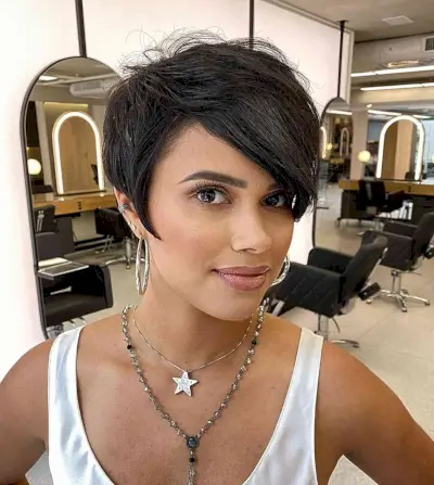 Gorgeous Deeply Side-Parted Long Pixie for women with an oval face