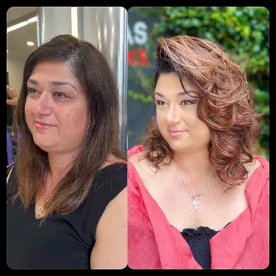 Balayage Highlights on Deep Side-Parted Hair