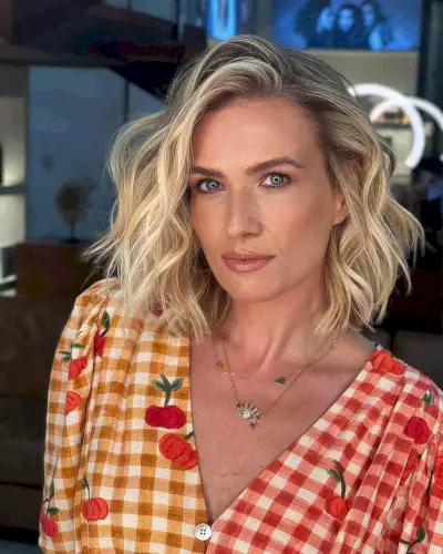 Deep Side Part Long Bob with Waves