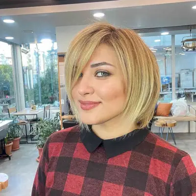 Short Bob Cut with Deep Side Bangs