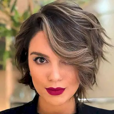 Deep Side Part and Long Fringe Swept to the Side