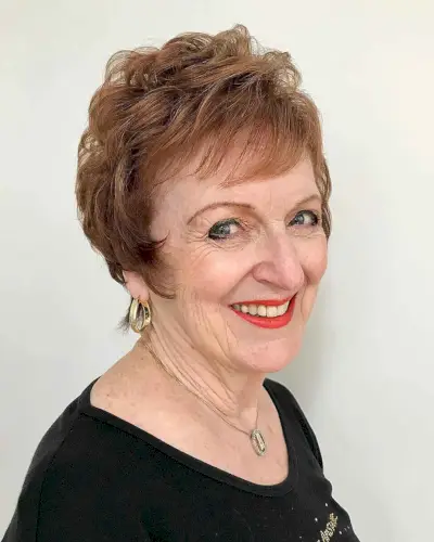 Cute Pixie Cut with Bangs for Women Over 60