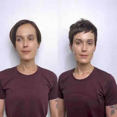 Charming Androgynous Haircut with Fringe