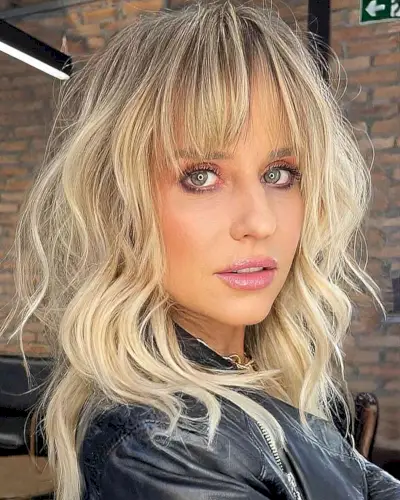 Waterfall Bangs for a Large Forehead