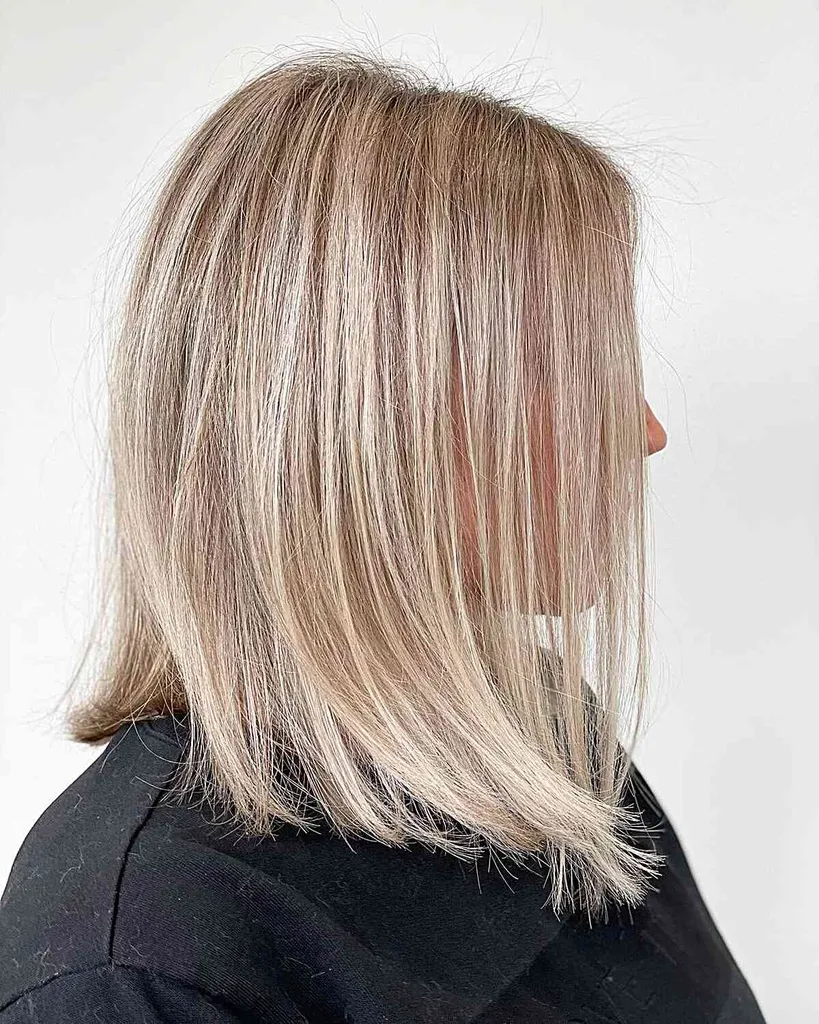 Onde da spiaggia bionde di media lunghezza e punte spolverate' title=