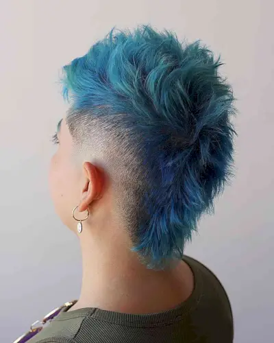 Alt Punk-Style Mohawk Pixie with Faded Sides