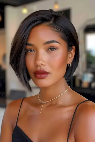 Asymmetrical Bob for Women in Their 30s