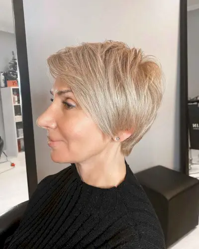 Long Pixie Cut with Side Bangs