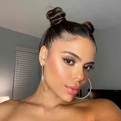 Easy Sleek Space Buns for Cheerleading