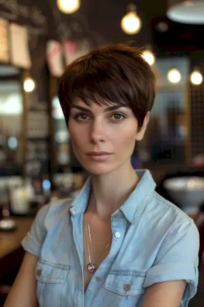 Short Straight Hair with Modern Wispy Bowl Cut