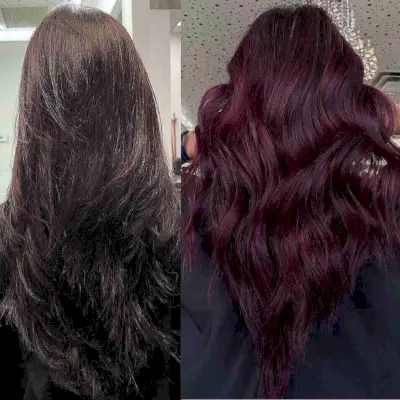 Rich Mauve Red Winter Hair Color