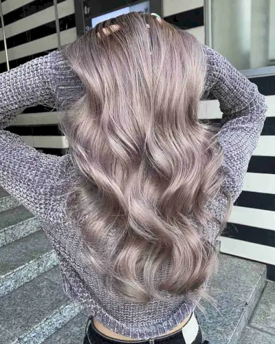 Cool Metallic Ash Winter Hair Color