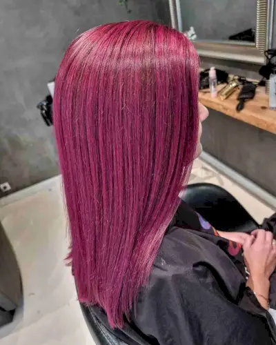 Winter Hot Magenta Hair Color
