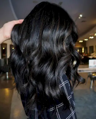 Deep Black with Subtle Brunette Highlights
