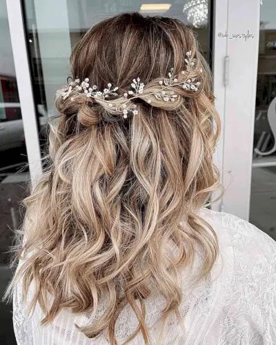 Hawaiian Half Up Half Down Style with Rope Braid for Mid-Length Hair